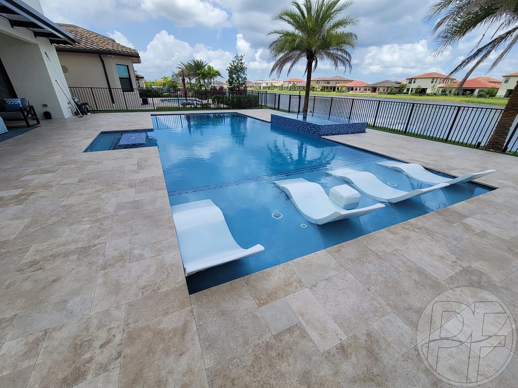 Lounge in our Pool Sun Shelf