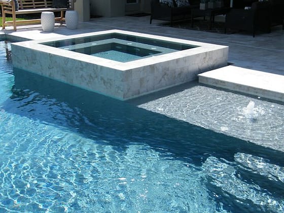 Custom Modern Raised Pool Spa