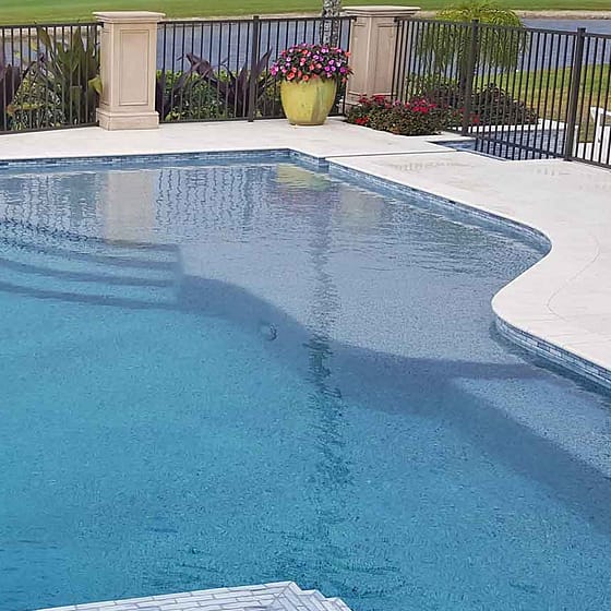 Corner Pool Sunshelf