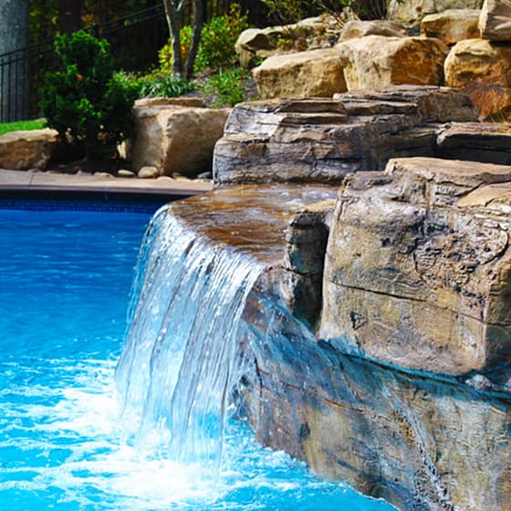 Organic Rock Waterfall - Sheer Design